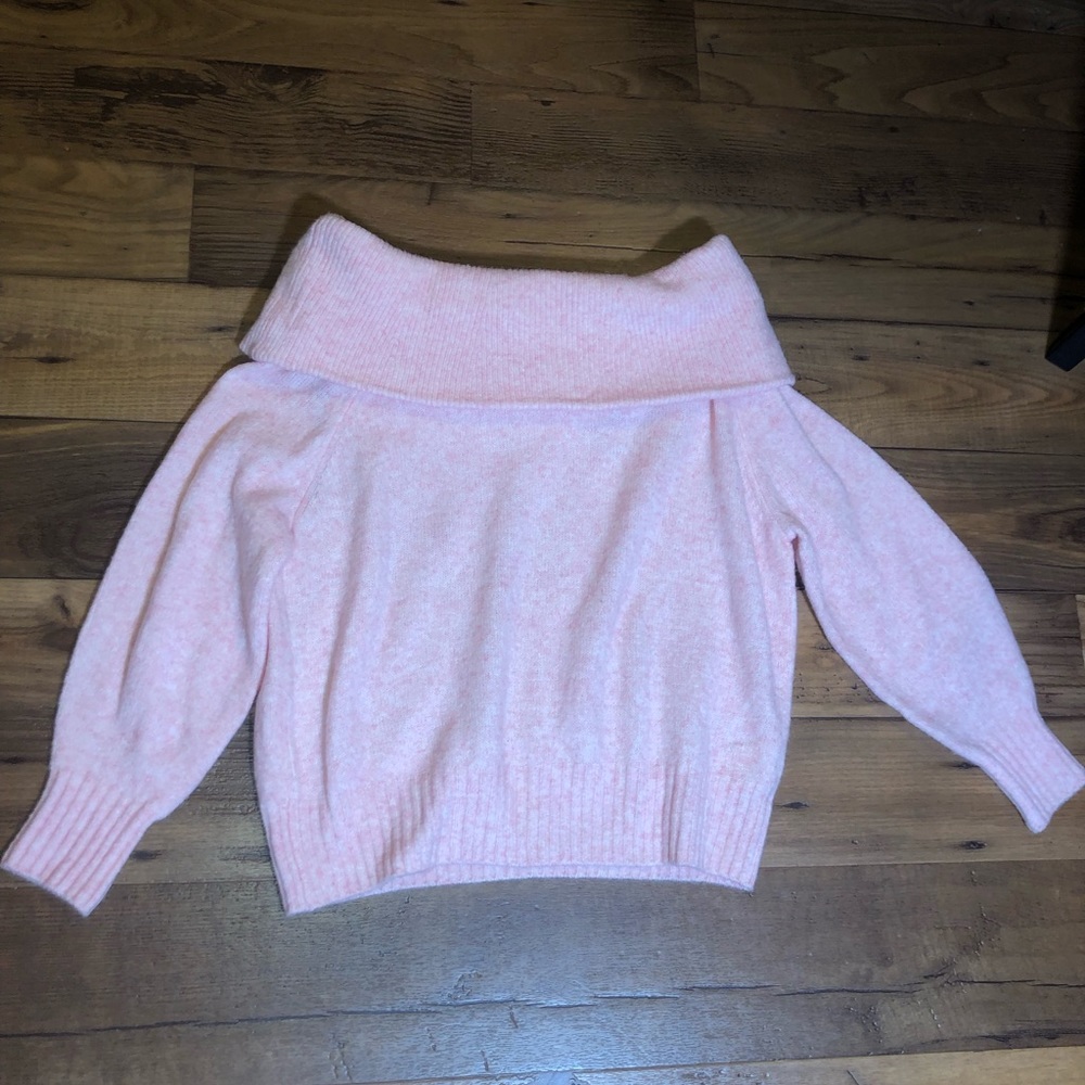 Pink off shoulder sweater